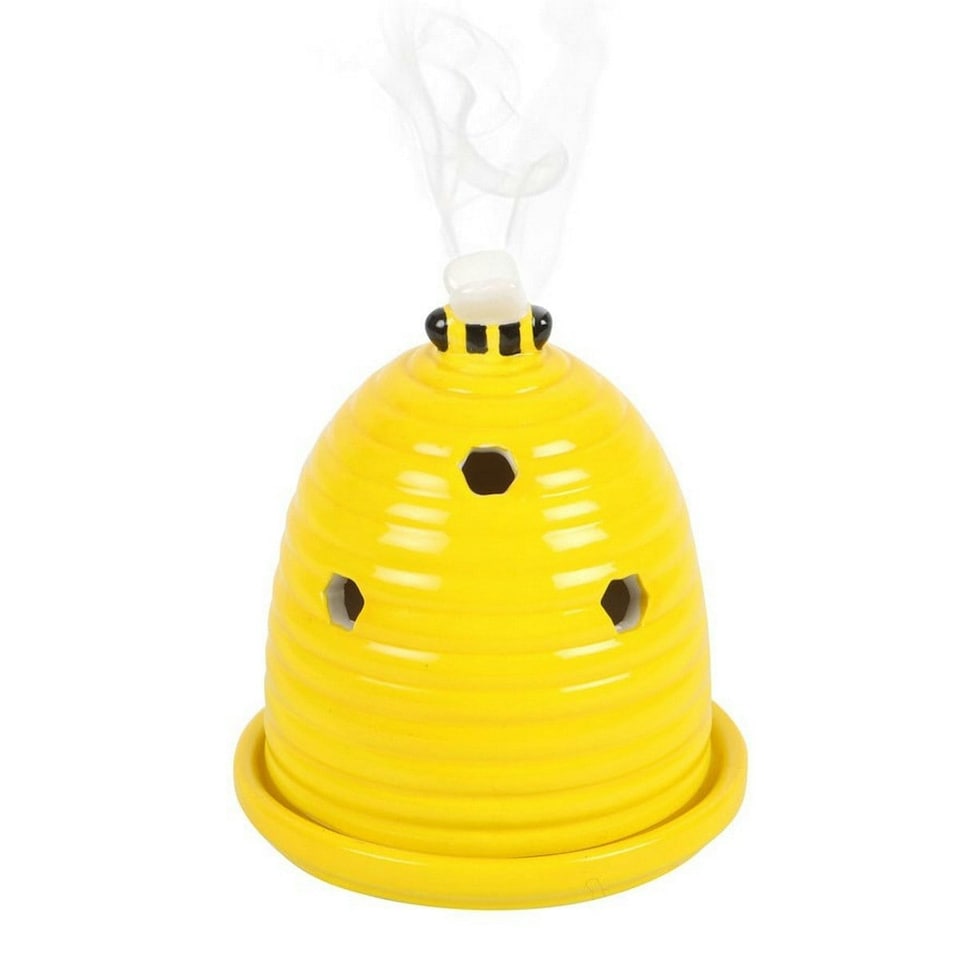 image 1 of Something Different Beehive Incense Cone Holder - Yellow - One Size