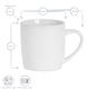 image 3 of Argon Tableware Coloured Coffee Mugs - 350ml - White - Pack of 6 | White | White | 6