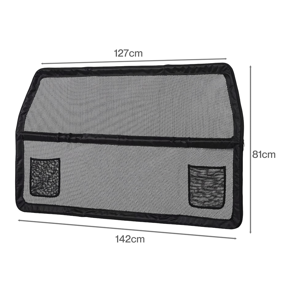 image 1 of Skylos Dog Car Barrier Net Mesh Dog Guard Safety Boot Back Seat Pet Barrier