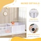 image 7 of PawHut Wooden Dog Pen Pet Playpen 7 Panels Puppy Pen for Indoors - White