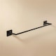 image 2 of Cosmic Wall Mounted Towel Rail w/ Metal & Self-Adhesive, Matt Finish Black-60cm
