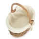 image 4 of Oval Unpeeled Willow Shopping Basket with White Lining White | White | M