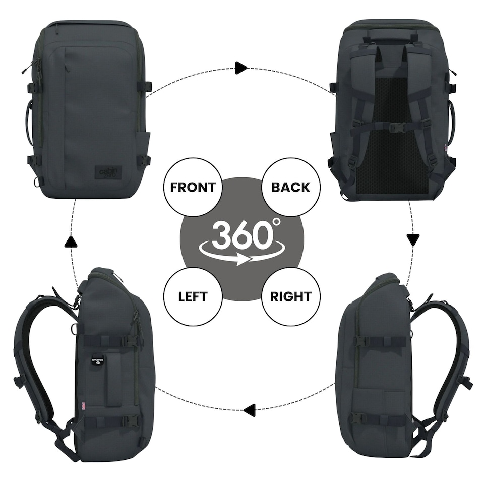 image 1 of CabinZero ADV Backpack 32L, Lightweight Travel Carry-On Backpack | Grey | Original Grey