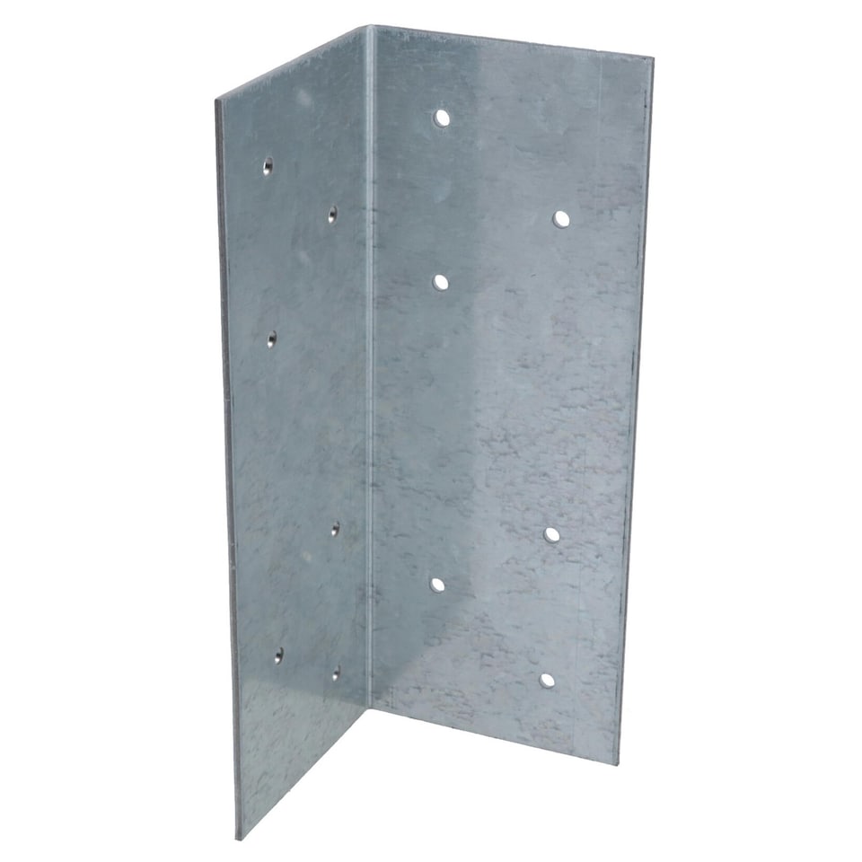 image 1 of Fence Post Extender Angle Bracket Galvanised 70 x 70 x 180mm Holder Support