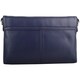 image 2 of Premium Soft Genuine Leather Cross Body Shoulder Bag, Tassel Detail Blue | Navy