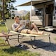 image 8 of Outsunny Folding Lounge Chair Outdoor Chaise Lounge for Bench Patio