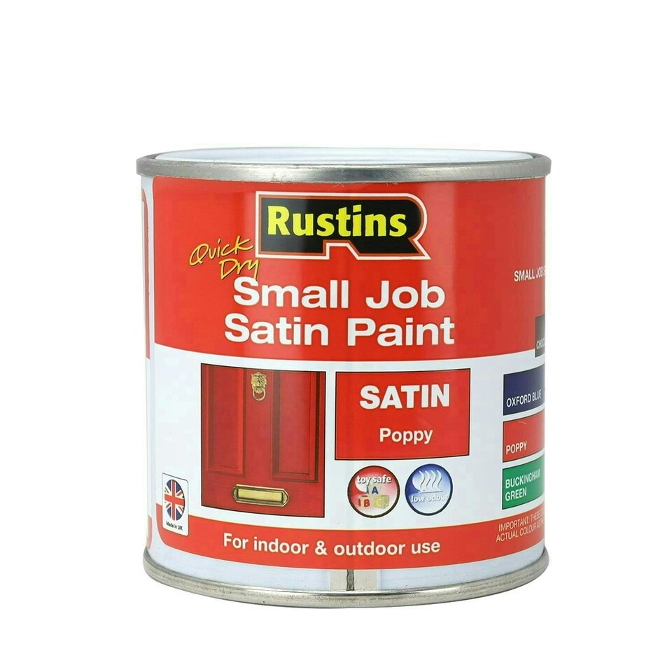Quick Dry Small Job Satin Paint Poppy 250ml - RUSSJPSPOPQD