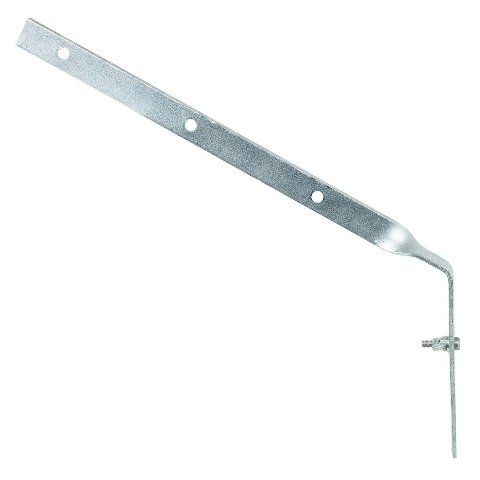 image 1 of SPARES2GO Gutter Side Rafter Bracket Universal Galvanised Steel Fascia Support Fixing (300mm)