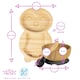 image 3 of Tiny Dining 4pc Bamboo Suction Feeding Set - Penguin/Black - Divided Non-Slip Bamboo Baby Self-Feeding Dining Weaning Set