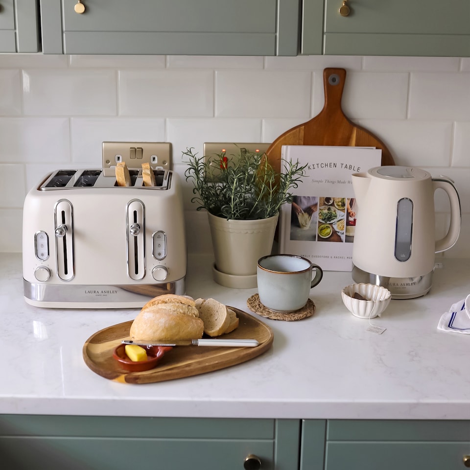 image 1 of Laura Ashley - Dove Grey 4 Slice Toaster - 7 Browning Levels - 1850W