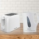image 2 of Daewoo Essentials 2 Slice Toaster & Kettle Set-White | White