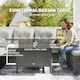 image 5 of Outsunny 6 PCs Rattan Garden Furniture Sectional Corner Sofa, Dark Grey | Grey | Dark Grey | Five Plus Seater
