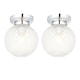 image 1 of Set of 2 Tropic - Textured Glass IP44 Bathroom Ceiling Lights