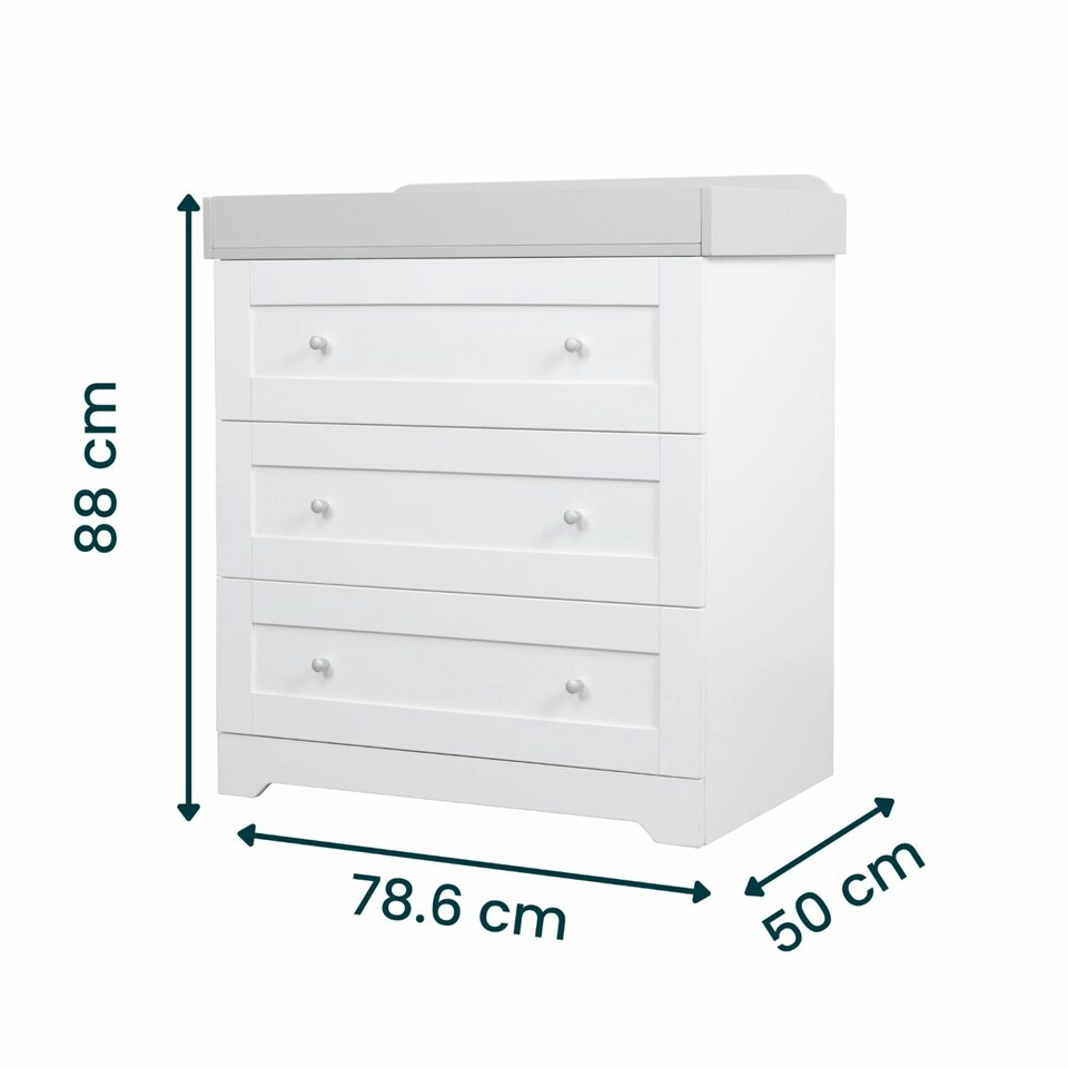 image 1 of Tutti Bambini Rio Chest Changer - White/Dove Grey