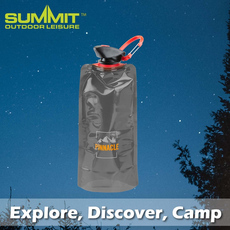image 1 of vfm-estore Collapsible Water Carrier Flip-Top Lid Thick Plastic Black