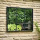 image 1 of Square Black Window Pane Mirror Black