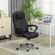 image 2 of Vinsetto Office Chair, Linen-look Fabric Swivel Computer Desk Chair with Adjustable Height and Tilt Function for Home Study Bedroom, Black