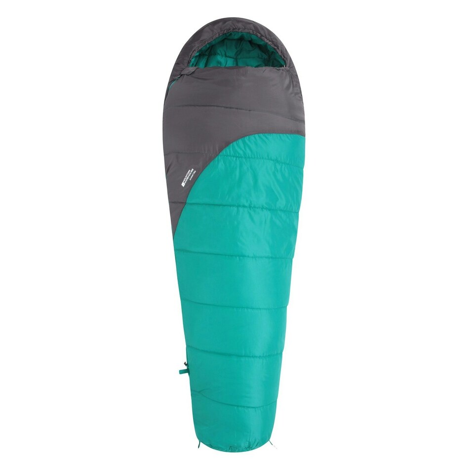 Mountain Warehouse Summit 250 Left Zip Mummy Sleeping Bag - Teal/Black - 200cm