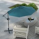 image 6 of Outsunny 3(m) Cantilever Parasol with Cross Base, Crank Handle, Tilt, Cream