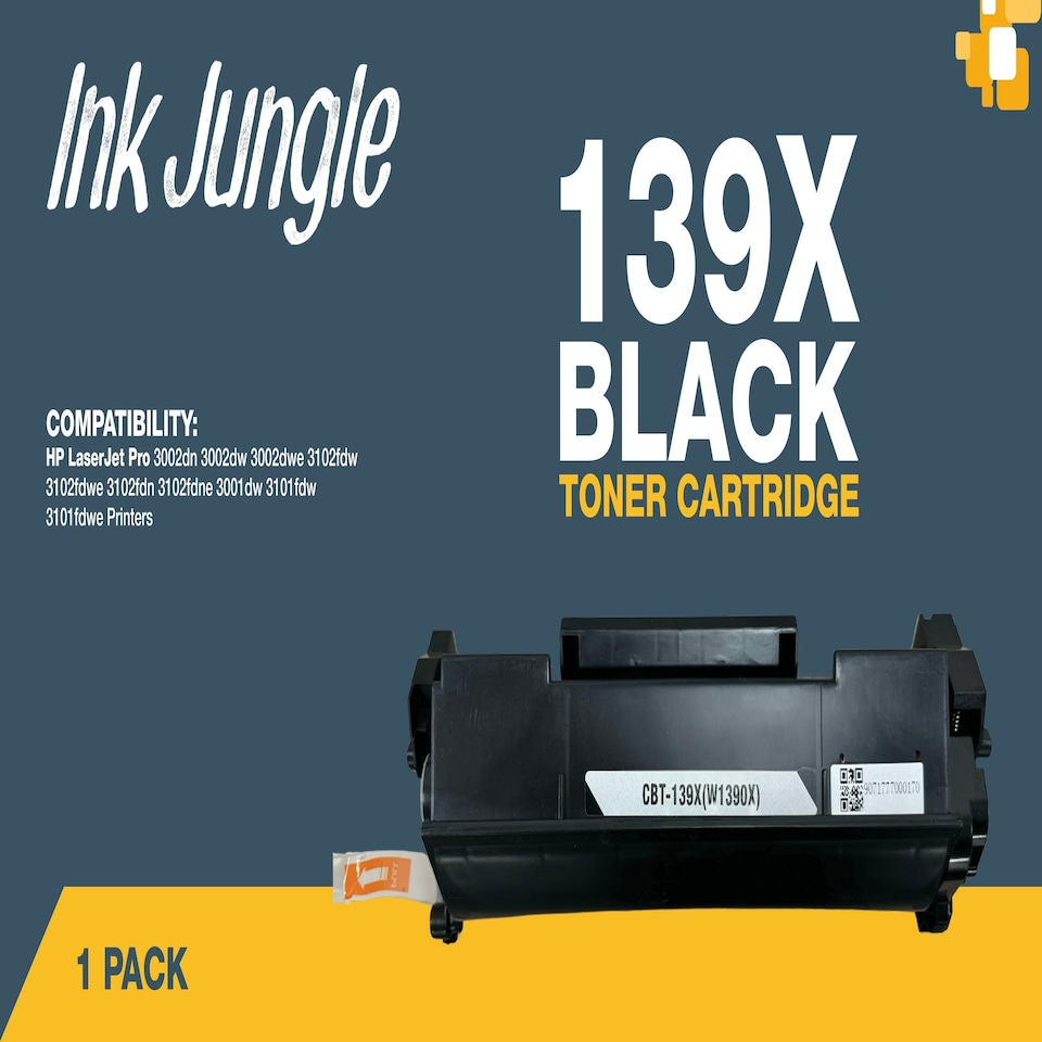 image 1 of HP 139X Black Toner Cartridge Black | Compatible HP 139X Black Toner Cartridge