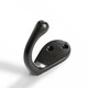 image 2 of Hammer & Tongs Narrow Single Robe Hook - W30mm x H55mm - Black