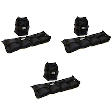 Set Of 3 Pairs Of Ankle Weights - 1kg, 2kg & 3kg | Black