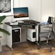 image 2 of HOMCOM Computer Desk Drawer PC Writing Wooden Workstation Keyboard Black