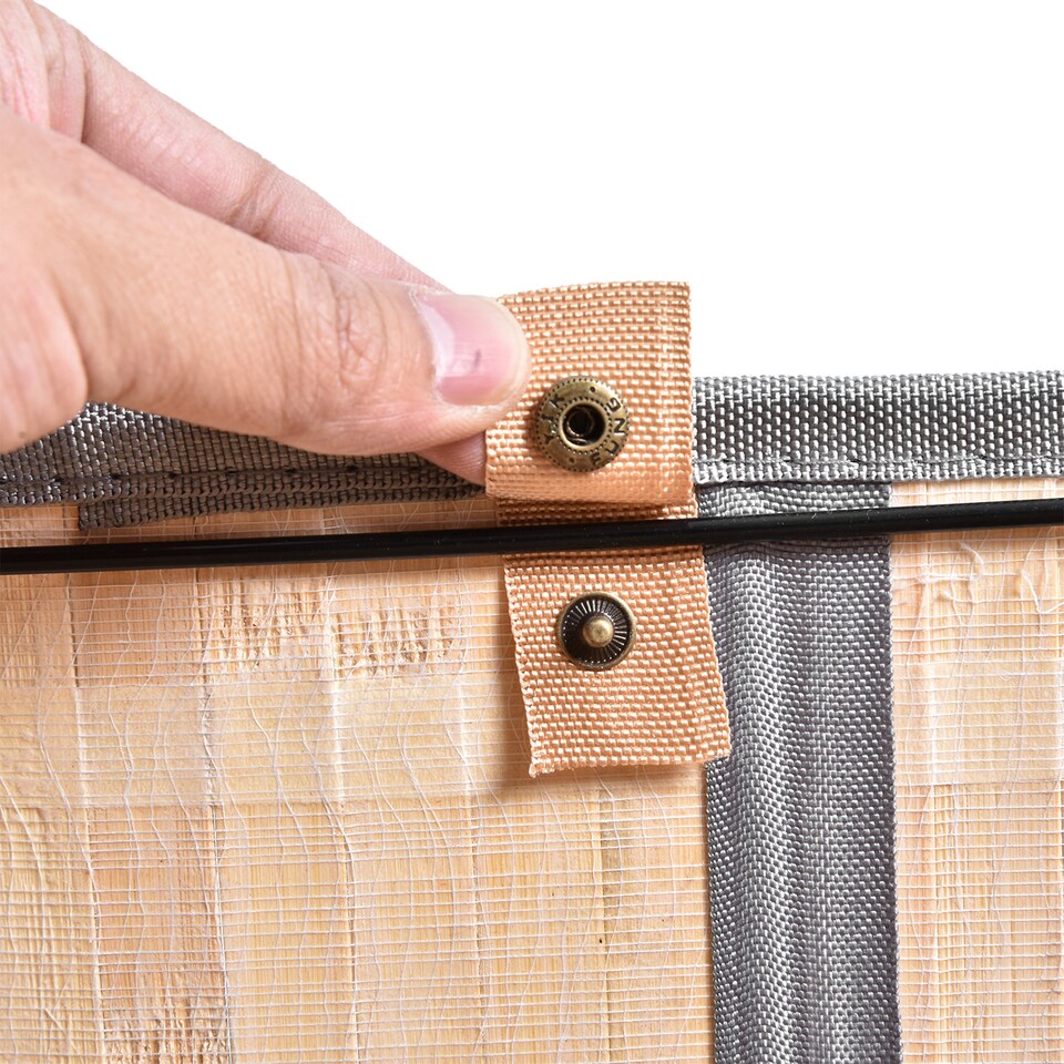 image 1 of HOMCOM 100L Natural Wood Laundry Basket A Compartment w Flip Lid Removable Lining Handles Board Base Foldable Durable Water-Resistant Dirty Clothes Storage Home Organisation Grey