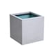 image 1 of Primrose Zinc Galvanised Silver Cube Planter Pot 40cm