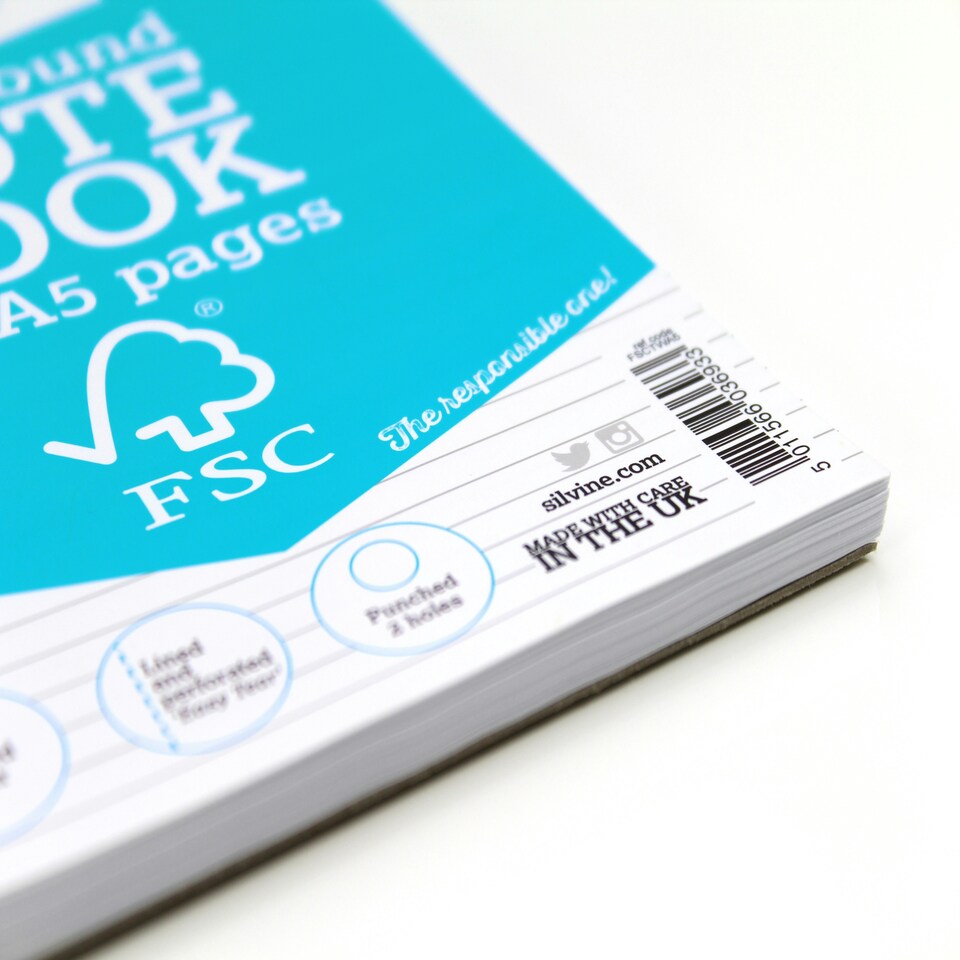 image 1 of A5 FSC Certified Wirebound Notebook 160 Pages