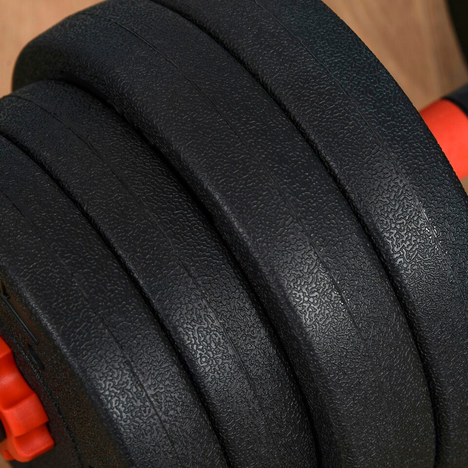 image 1 of HOMCOM 25kg Adjustable 2 IN 1 Barbell Dumbbells Weight Set for Body Fitness