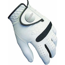 Longridge Mens Tour Dry Left Hand Golf Glove - White/Black - M-L