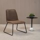 image 3 of Interiors by Premier Foundry Brown Leather Effect Chair, Easy to Clean Outdoor Chair, Body Supportive High Back Accent Chair