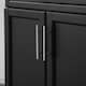 image 6 of SoBuy Kitchen Island Cart on Wheels with Drawer & 2 Doors, Black/Silver, 31.5x18.1x35.4 inches, 21 kg - FKW110-SCH