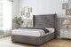 image 2 of Sloomy Stratford Slate Naples Divan Bed With Mattress 2 Drawers Footend With 54" Wingback Headboard & 12" Matching Footboard 4'6 Double | Grey | Slate | Double | 1