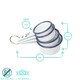 image 3 of Argon Tableware 4pc White Enamel Measuring Cups Set - Green Green | One Size
