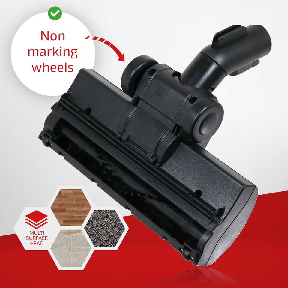 image 1 of SPARES2GO Turbo Brush Head for Guild Vacuum Turbine Floor Tool 16L 30L GWD16 GWD30 (35mm)