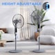 image 7 of HOMCOM 16 Oscillation Cooling Fan with Remote Adjustable Height