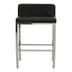 image 2 of Interiors by Premier Black PU and Chrome Finish Bar Chair, Glam Touch Indoor Metal Bar Stool, Footrest Bar Chair