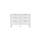 image 4 of Matte White 6 Drawer Chest