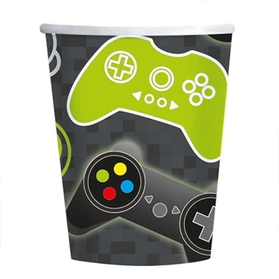 Level Up Gaming Paper Cups 250ml - Pack of 8