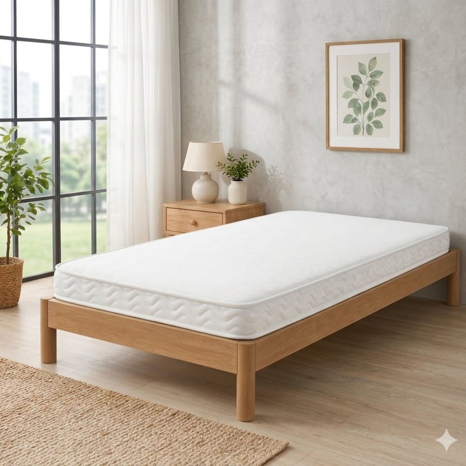 image 1 of Single Memory Foam Mattress with High Density Foam Base, Approx 5 Inch/13cm Thick, Medium Feel Mattress, Mattress In A Box
