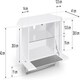image 9 of Centurion Supports Hampshire Corner-Friendly Gloss White with Walnut Contrast Beam-Thru Remote Friendly Door 26"-50" Flat Screen TV Cabinet White | Walnut