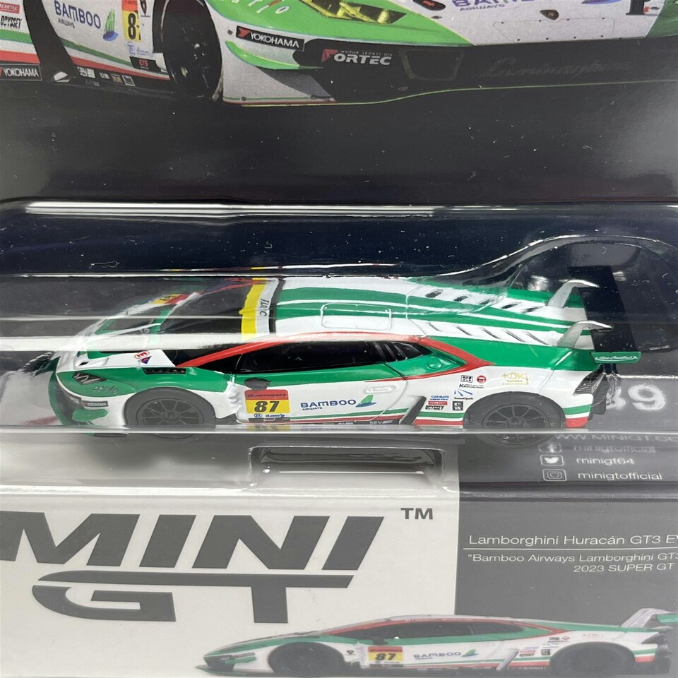 image 1 of Lamborghini Huracan GT3 EVO #87 2023 Super GT Series 1:64 Scale Mini GT MGT00689L