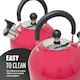 image 8 of 2.5l Stainless Steel Whistling Kettle Camping Stove Top Lightweight Fast Boil Pink