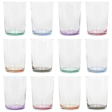 LAV Bodega Highball Glasses - 520ml - Colour Base - Pack of 12 Multi