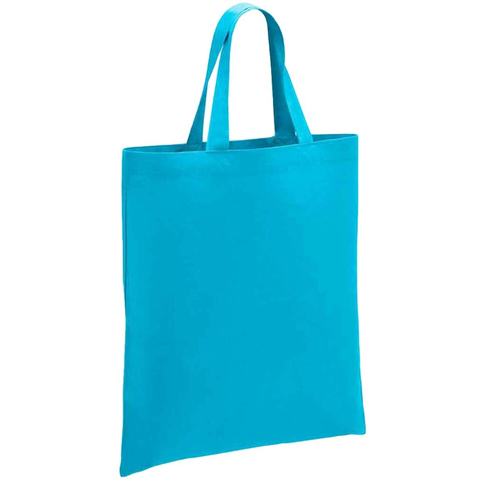 Brand Lab Cotton Short Handle Shopper Bag - Turquoise - One Size Blue