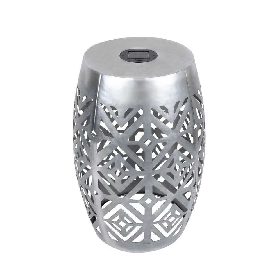 image 1 of Teamson Home Outdoor Garden Decor 2 in 1 Round Large Solar Powered Lantern LED Light