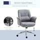 image 4 of Vinsetto Swivel Computer Office Chair Mid Back Desk Chair for Home Study Bedroom, Light Grey