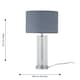 image 8 of Aura - Chrome Table Lamp with Grey Cotton Shade Chrome | Grey